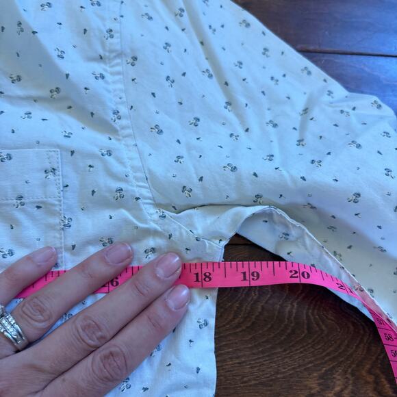 NWT Goodfellow Every Wear Poplin Button Up‎ Slim Shirt Gray Floral Men's Small - Picture 5 of 6